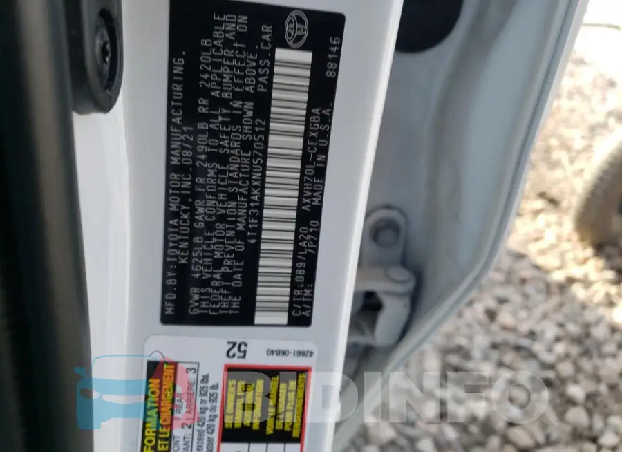 4T1F31AKXNU570512 Photo# 12