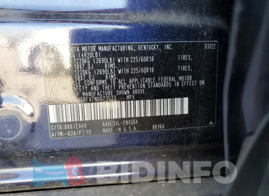 4T3D6RFV7NU073523 Photo# 12