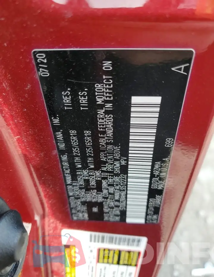 5TDGZRAH6LS512232 Photo# 13