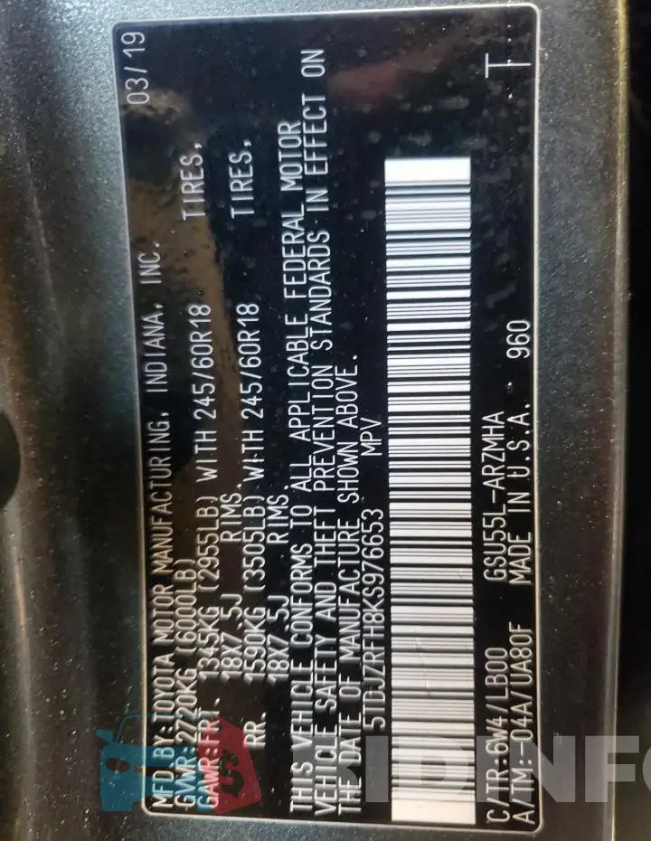 5TDJZRFH8KS976653 Photo# 13