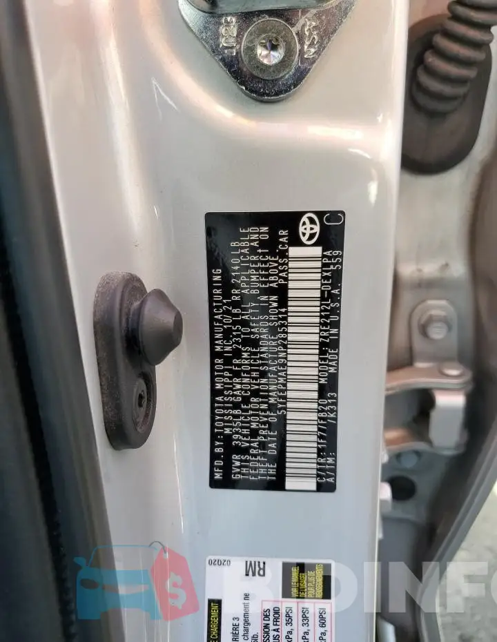5YFEPMAE9NP285314 Photo# 12
