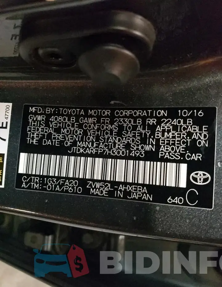 JTDKARFP7H3001493 Photo# 12