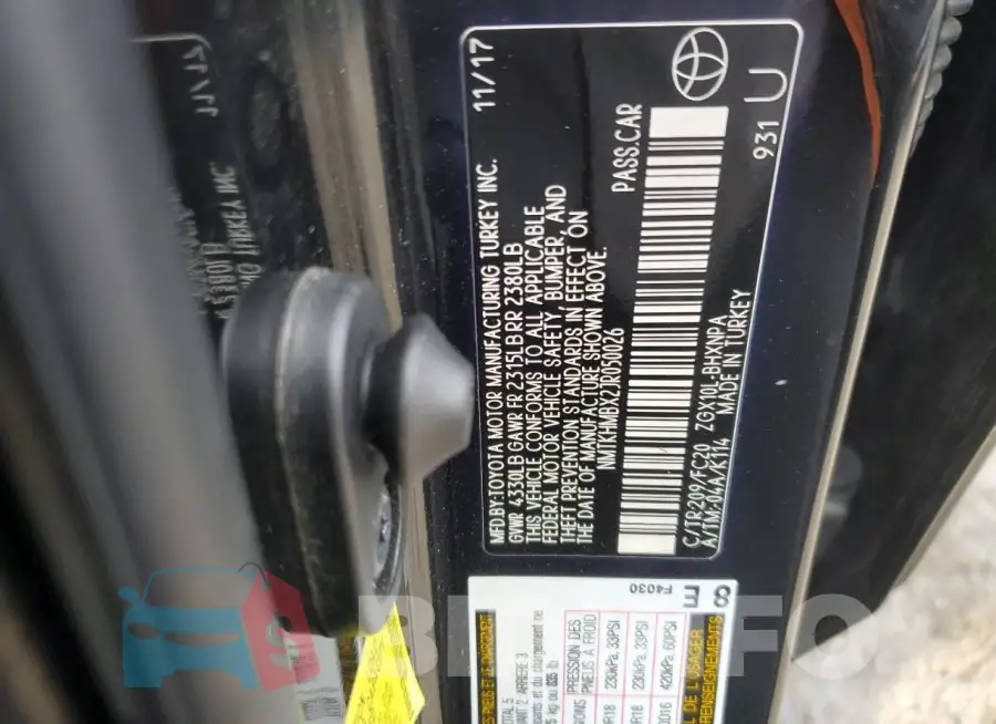 NMTKHMBX2JR050026 Photo# 12