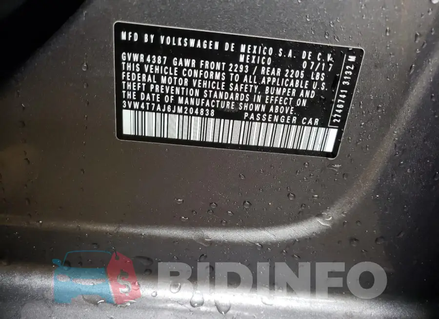 3VW4T7AJ6JM204838 Photo# 13