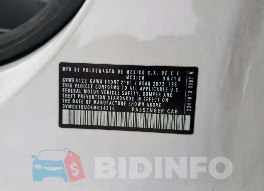 3VWC57BU0KM054516 Photo# 12