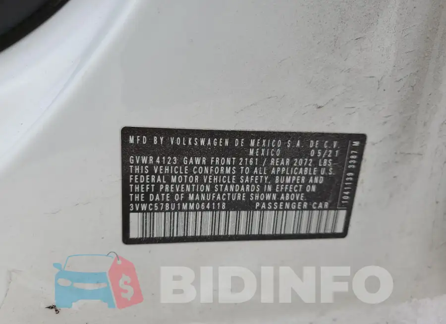 3VWC57BU1MM064118 Photo# 12