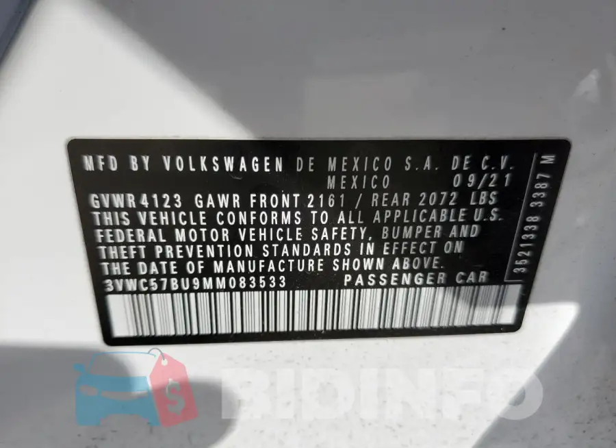 3VWC57BU9MM083533 Photo# 13