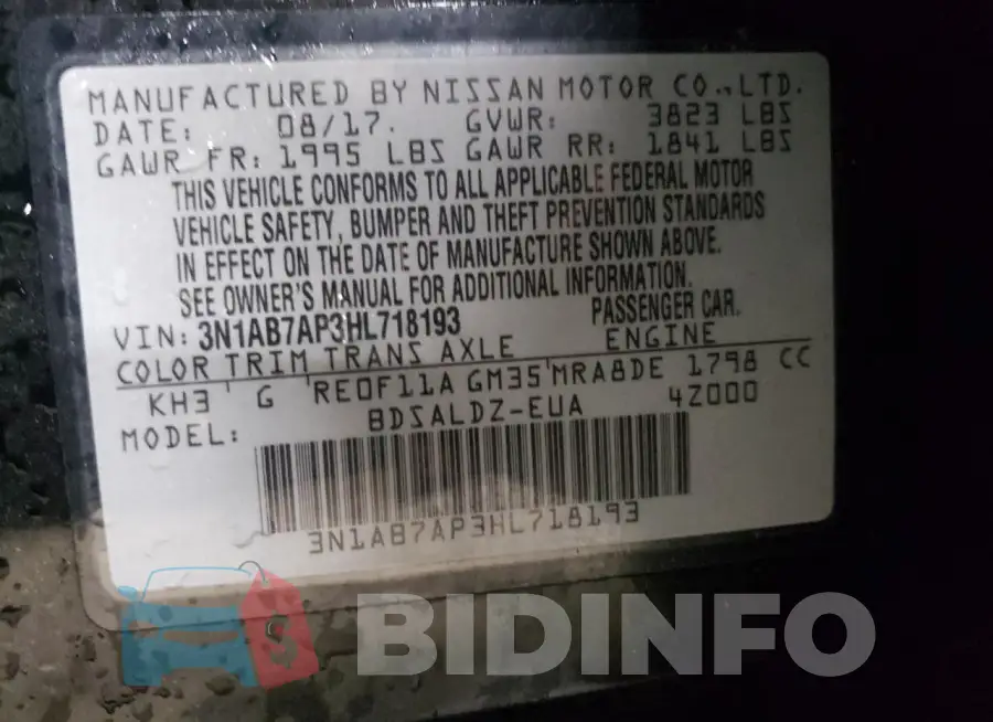 3N1AB7AP3HL718193 Photo# 12