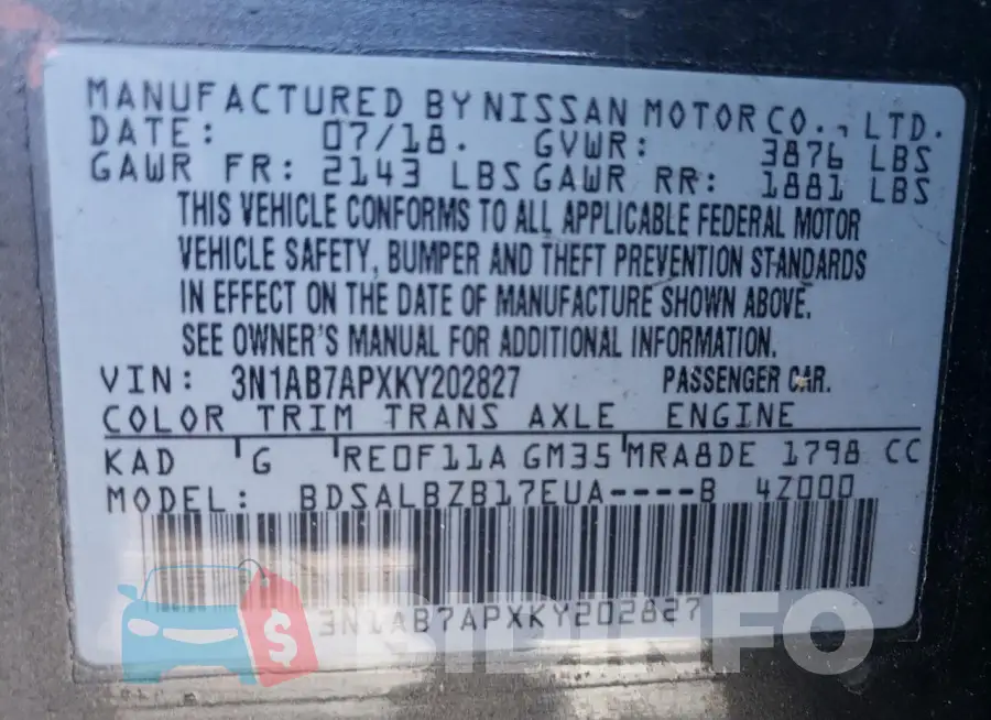 3N1AB7APXKY202827 Photo# 13