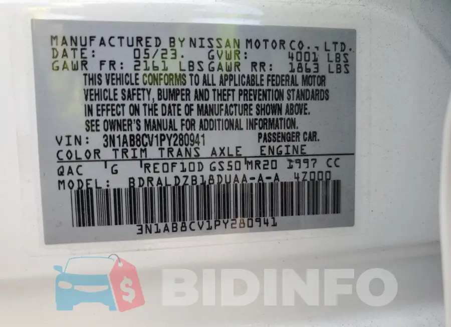 3N1AB8CV1PY280941 Photo# 12