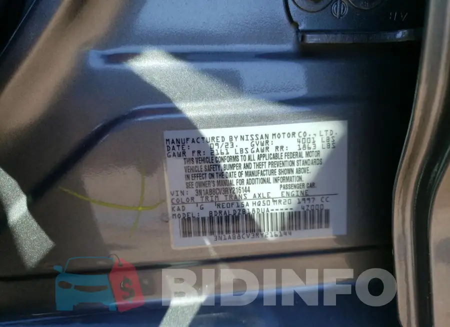 3N1AB8CV3RY216144 Photo# 13