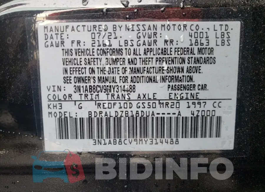 3N1AB8CV9MY314488 Photo# 12