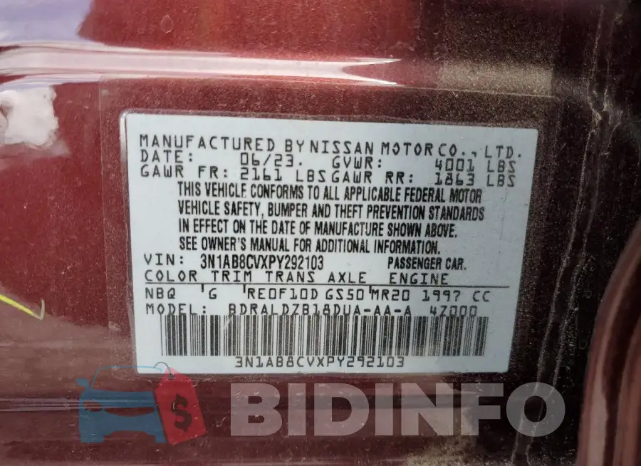 3N1AB8CVXPY292103 Photo# 12
