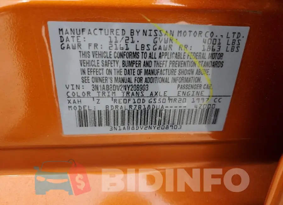 3N1AB8DV2NY208903 Photo# 12