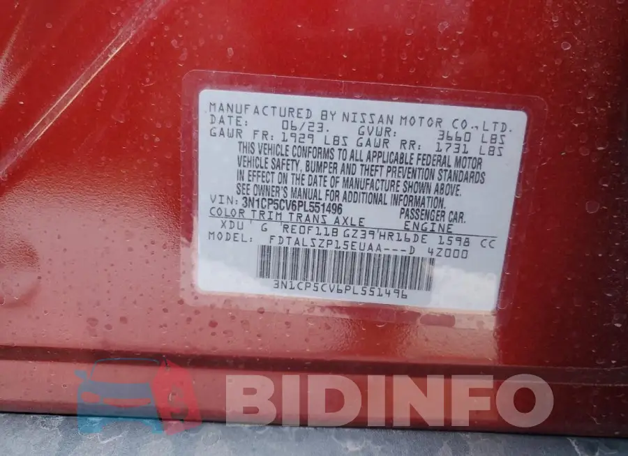 3N1CP5CV6PL551496 Photo# 12