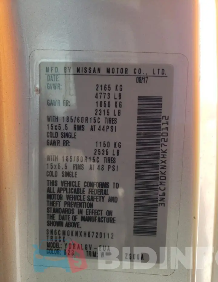 3N6CM0KNXHK720112 Photo# 14