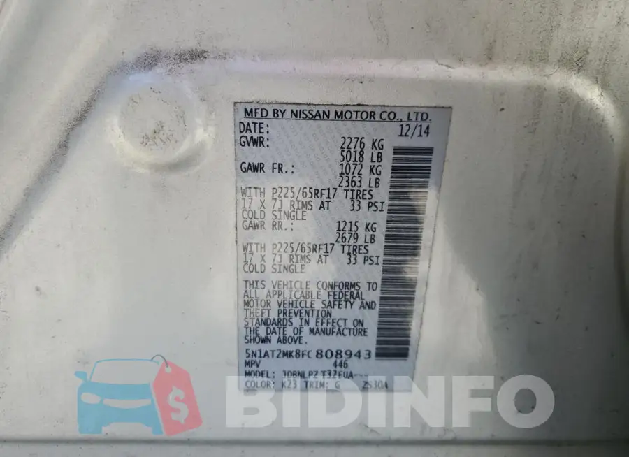 5N1AT2MK8FC808943 Photo# 13