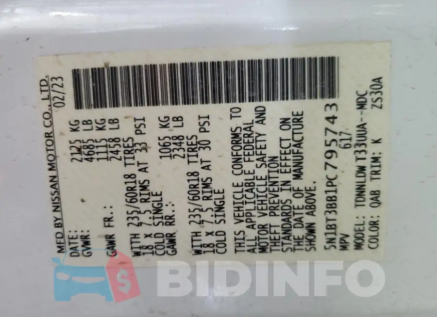5N1BT3BB1PC795743 Photo# 13