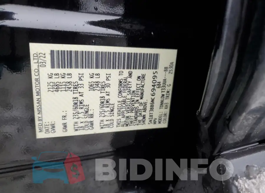 5N1BT3BB6NC694095 Photo# 12