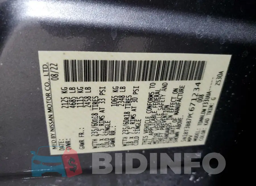 5N1BT3BB7PC671234 Photo# 13