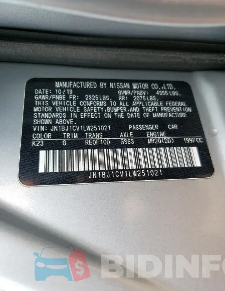 JN1BJ1CV1LW251021 Photo# 12