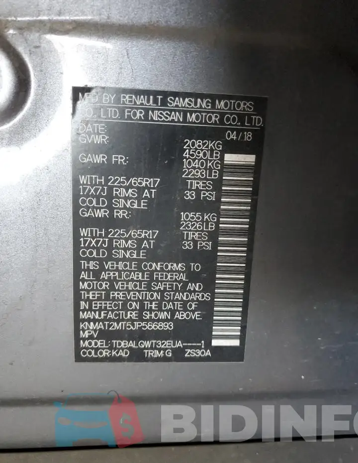 KNMAT2MT5JP586893 Photo# 12