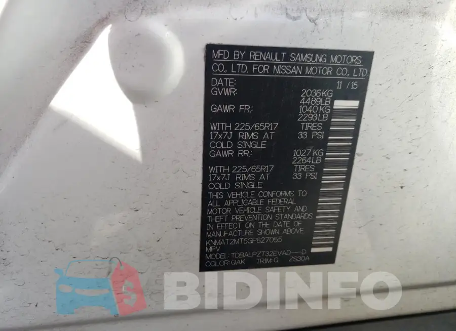 KNMAT2MT6GP627055 Photo# 13
