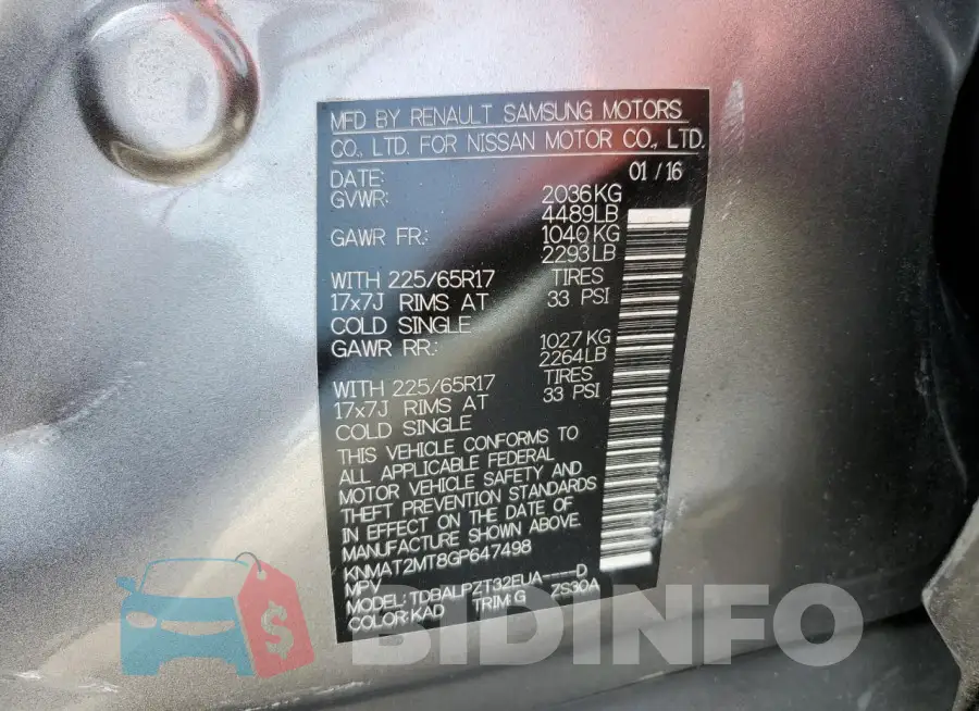 KNMAT2MT8GP647498 Photo# 13