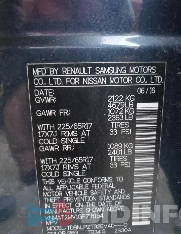 KNMAT2MV1GP718154 Photo# 12