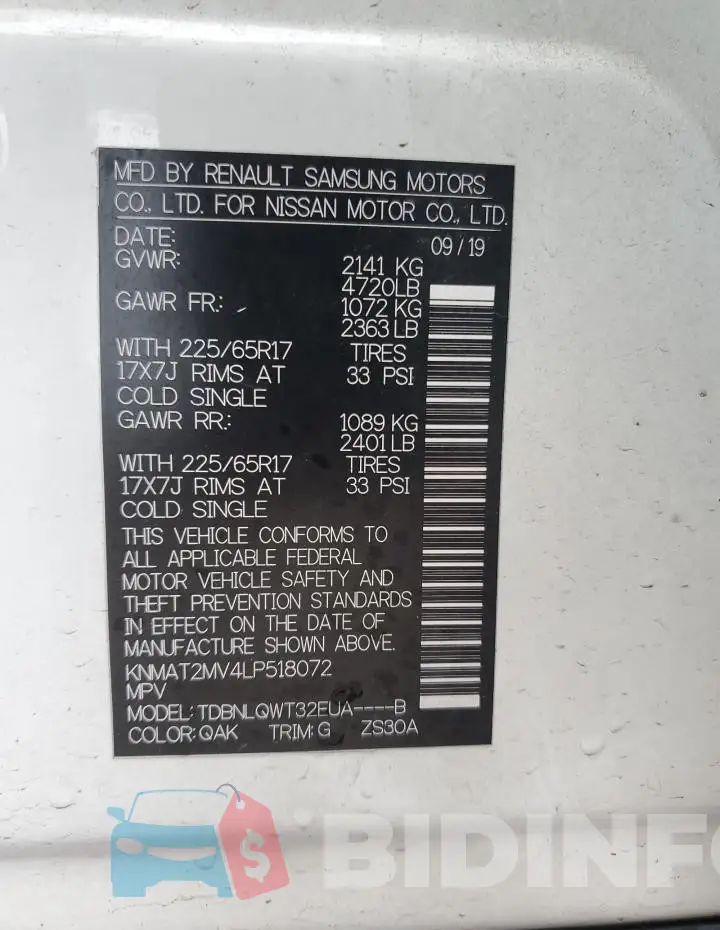 KNMAT2MV4LP518072 Photo# 12