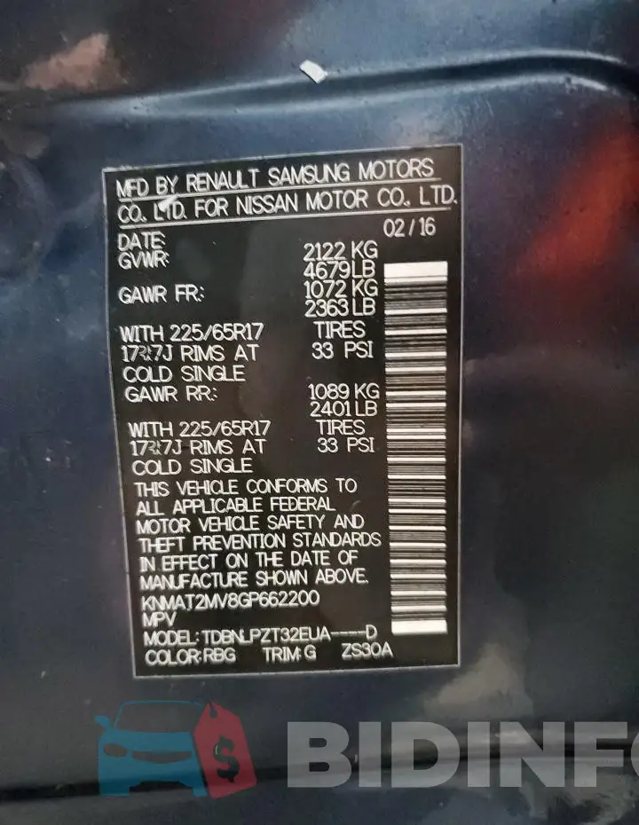 KNMAT2MV8GP662200 Photo# 12