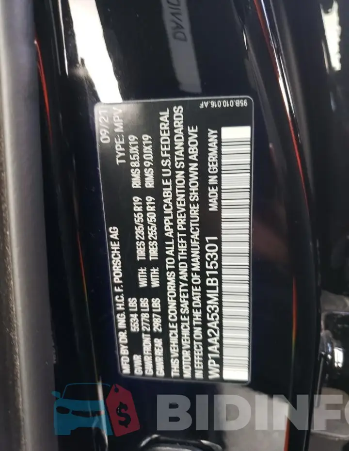 WP1AA2A53MLB15301 Photo# 12