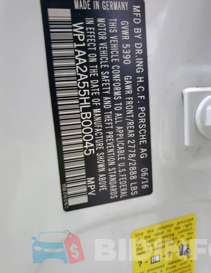 WP1AA2A55HLB00045 Photo# 13
