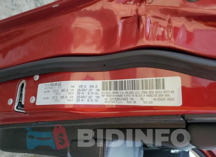 1C4PJMCB0FW749676 Photo# 12
