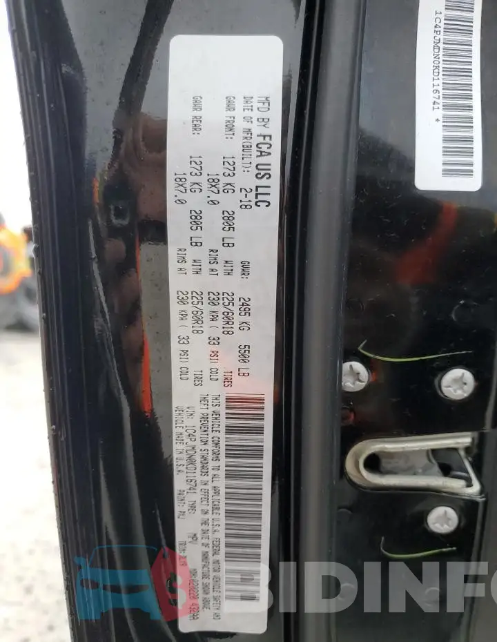 1C4PJMDN0KD116741 Photo# 14