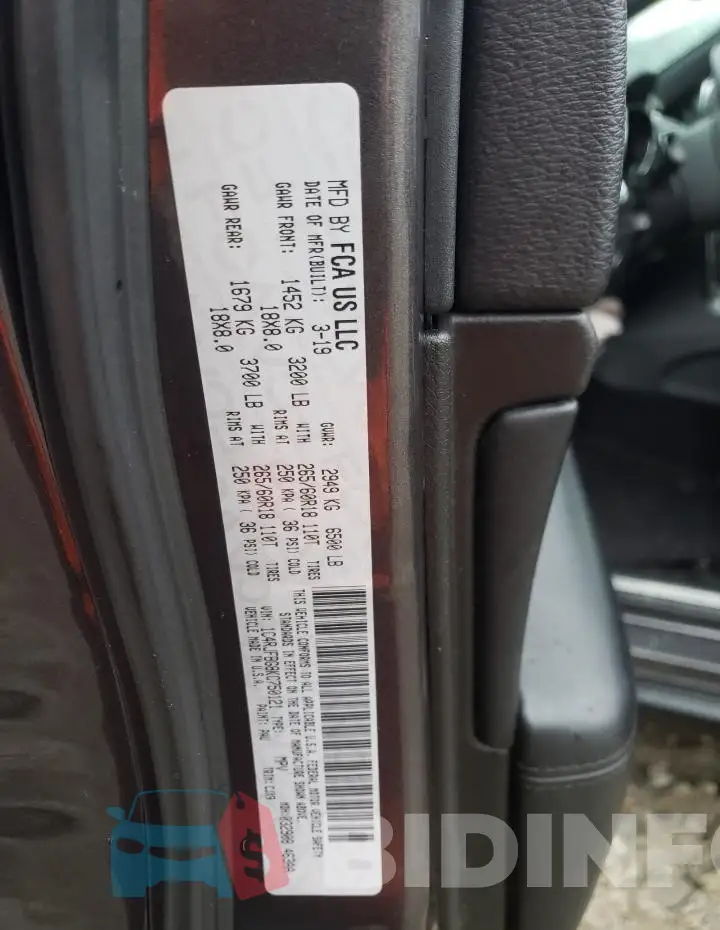 1C4RJFBG8KC750121 Photo# 13