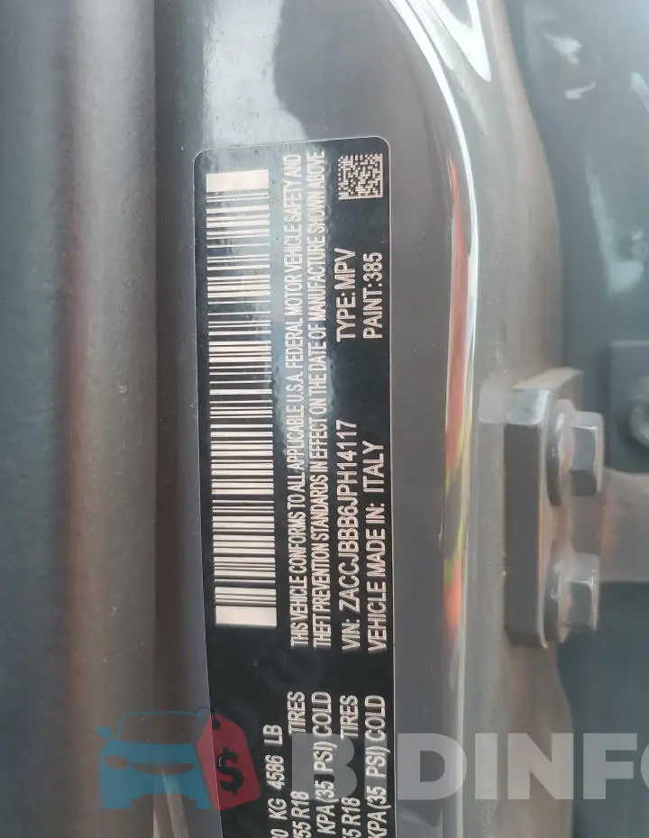 ZACCJBBB6JPH14117 Photo# 12