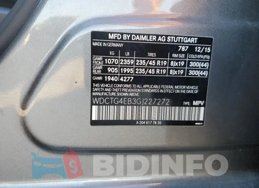WDCTG4EB3GJ227272 Photo# 12