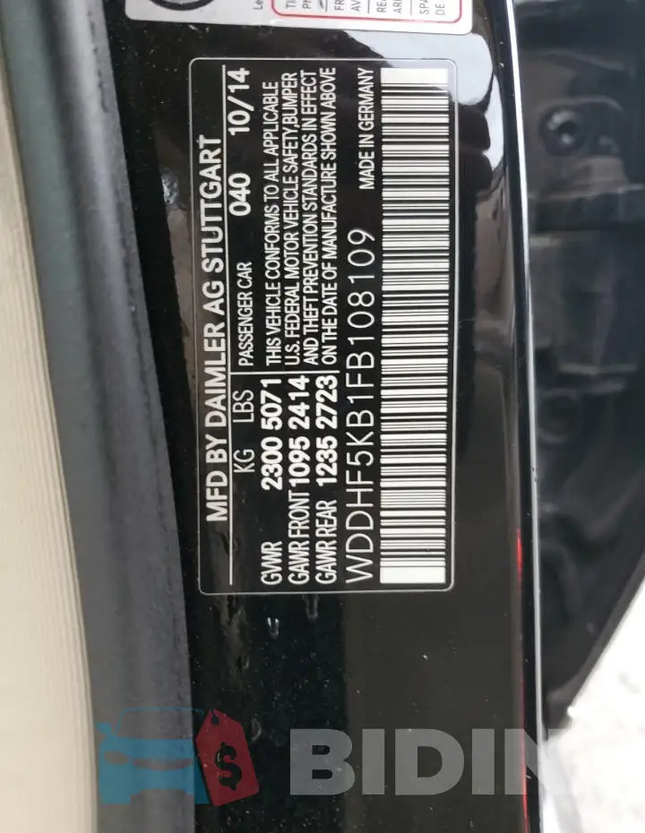 WDDHF5KB1FB108109 Photo# 13