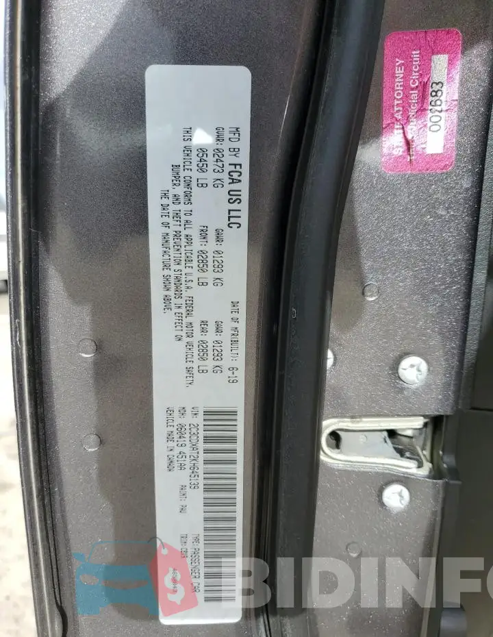 2C3CDXAT2KH645139 Photo# 12
