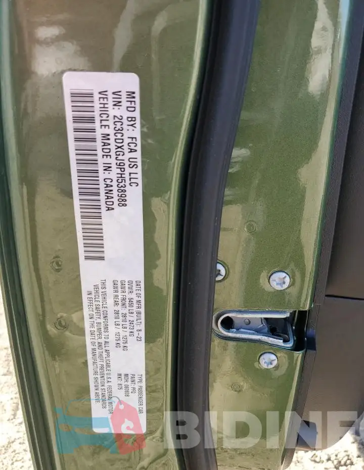 2C3CDXGJ9PH538988 Photo# 12