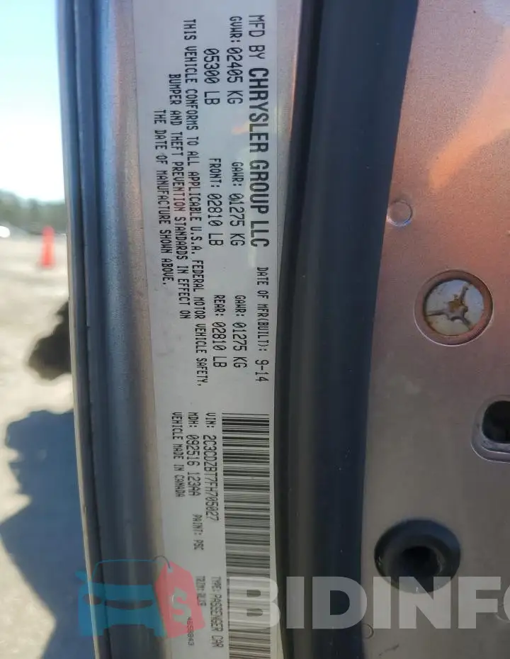 2C3CDZBT7FH705027 Photo# 13