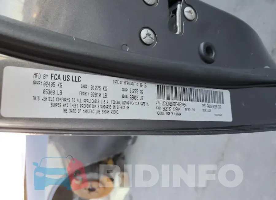 2C3CDZBT8FH851064 Photo# 12