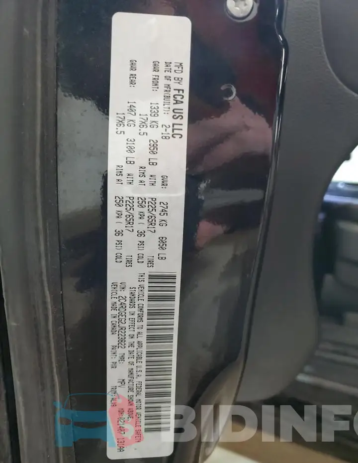 2C4RDGEG2JR223822 Photo# 13