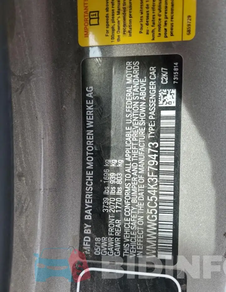 WMWWG5C54K3F79473 Photo# 12