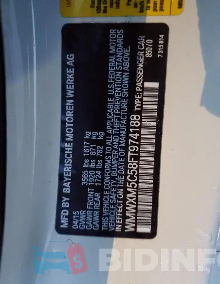 WMWXM5C58FT974188 Photo# 12