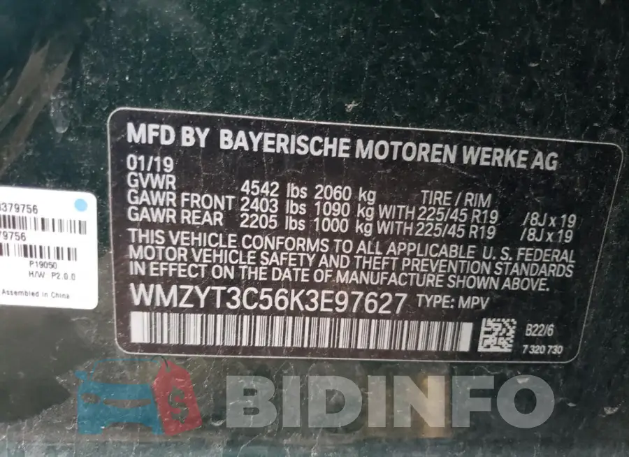 WMZYT3C56K3E97627 Photo# 14