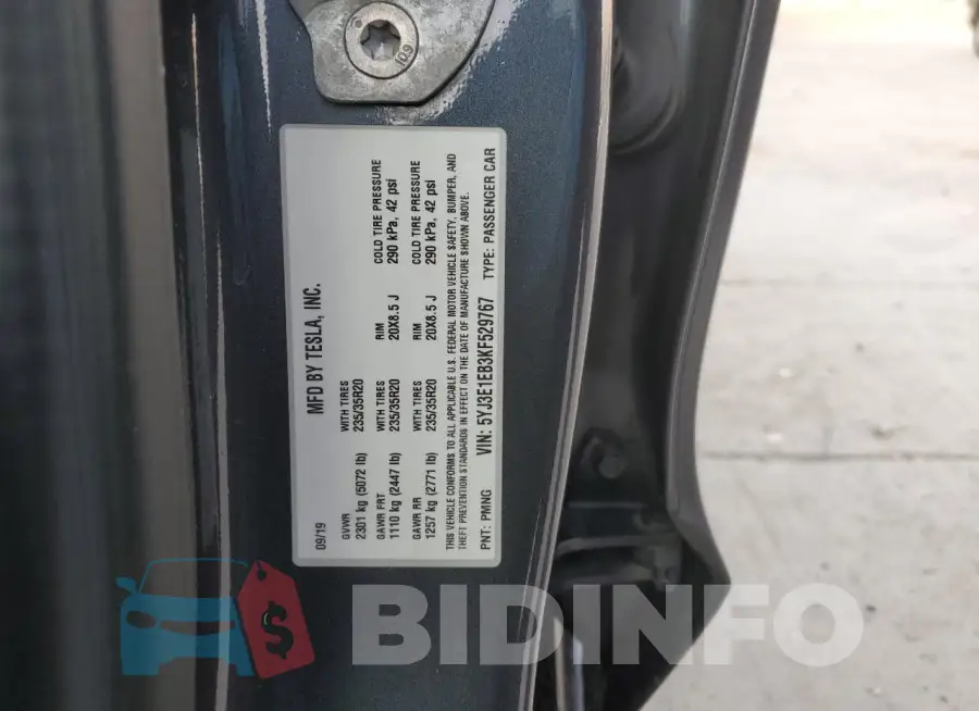 5YJ3E1EB3KF529767 Photo# 12