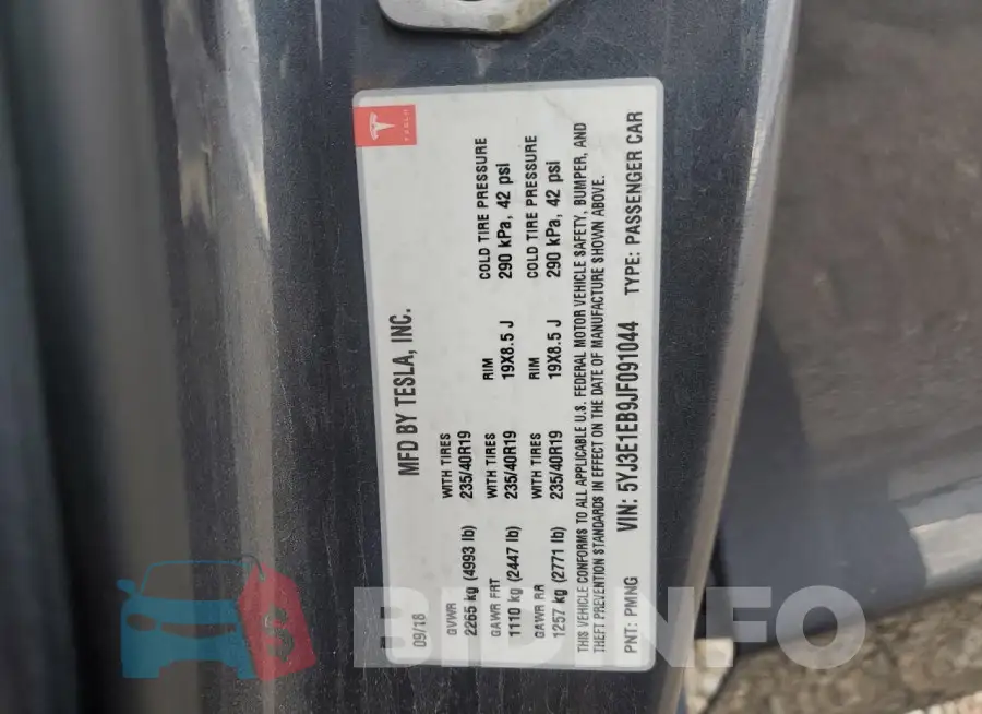5YJ3E1EB9JF091044 Photo# 12