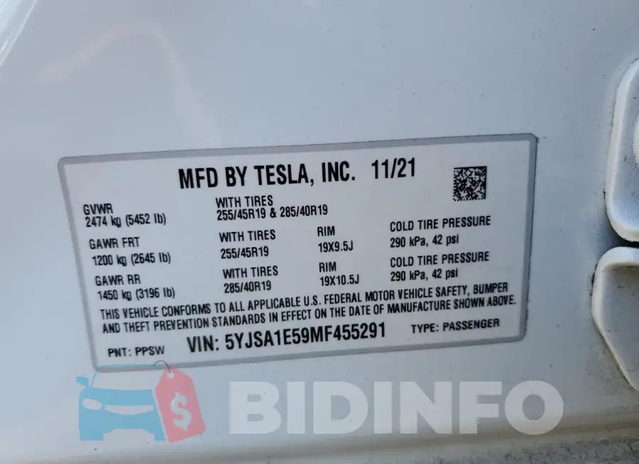 5YJSA1E59MF455291 Photo# 13